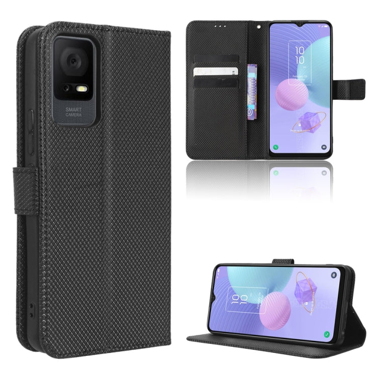 Custodia in pelle con trama a diamante per OPPO Find N2 Flip