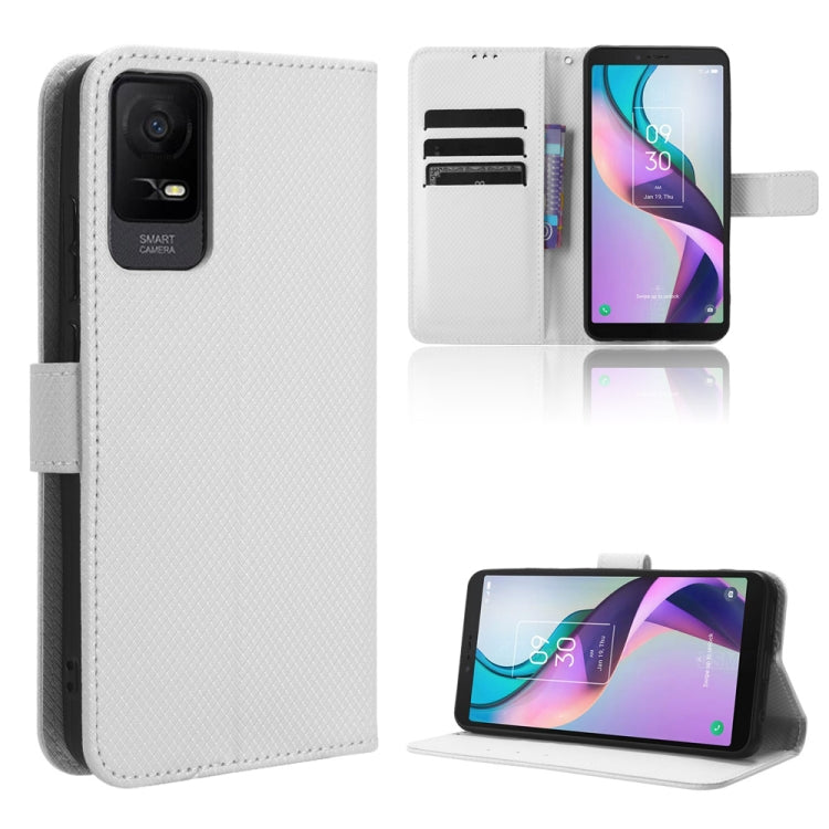 Custodia per telefono in pelle con trama a diamante, For TCL Ion X, For Tecno Spark Go 2023, For vivo V27 / V27 Pro / S16 / S16 Pro, For vivo V27e / S16e