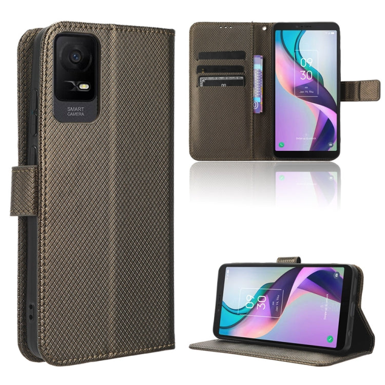 Custodia per telefono in pelle con trama a diamante, For TCL Ion X, For Tecno Spark Go 2023, For vivo V27 / V27 Pro / S16 / S16 Pro, For vivo V27e / S16e