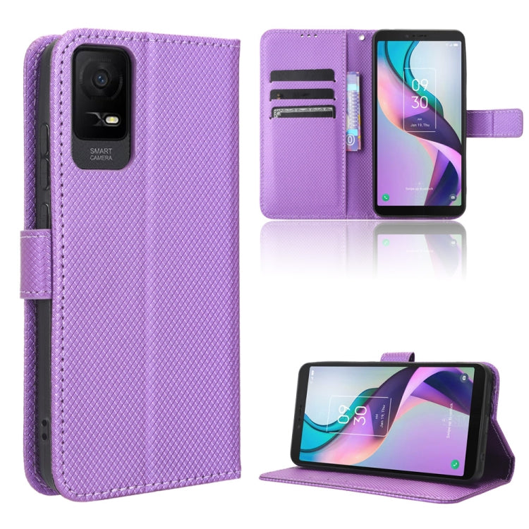 Custodia per telefono in pelle con trama a diamante, For TCL Ion X, For Tecno Spark Go 2023, For vivo V27 / V27 Pro / S16 / S16 Pro, For vivo V27e / S16e