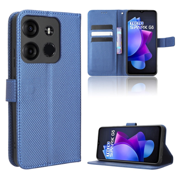 Custodia per telefono in pelle con trama a diamante, For TCL Ion X, For Tecno Spark Go 2023, For vivo V27 / V27 Pro / S16 / S16 Pro, For vivo V27e / S16e