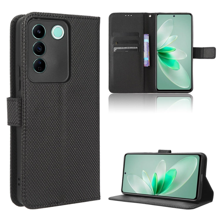 Custodia per telefono in pelle con trama a diamante, For TCL Ion X, For Tecno Spark Go 2023, For vivo V27 / V27 Pro / S16 / S16 Pro, For vivo V27e / S16e