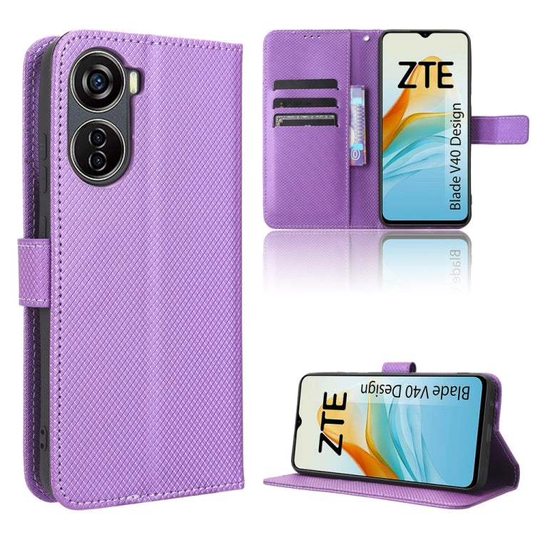 Custodia in pelle con trama a diamante per OnePlus Ace 2V