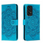 Custodia in pelle per telefono con motivo a goffratura Sun Mandala, For Samsung Galaxy A34 5G, For Samsung Galaxy A54 5G, For Samsung Galaxy S23 5G