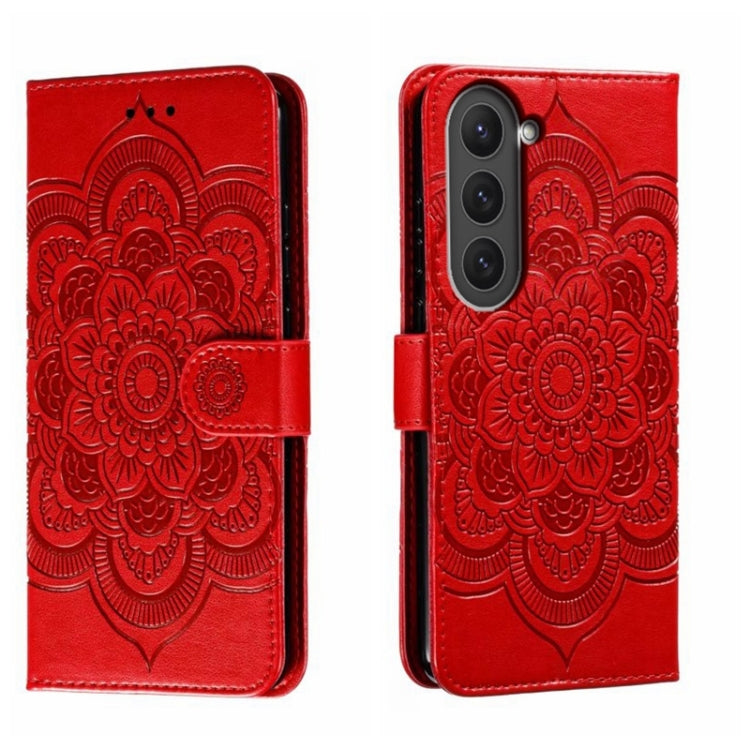 Custodia in pelle per telefono con motivo a goffratura Sun Mandala, For Samsung Galaxy A34 5G, For Samsung Galaxy A54 5G, For Samsung Galaxy S23 5G