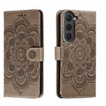 Custodia in pelle per telefono con motivo a goffratura Sun Mandala, For Samsung Galaxy A34 5G, For Samsung Galaxy A54 5G, For Samsung Galaxy S23 5G