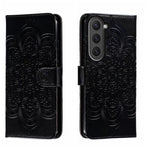 Custodia in pelle per telefono con motivo a goffratura Sun Mandala, For Samsung Galaxy A34 5G, For Samsung Galaxy A54 5G, For Samsung Galaxy S23 5G