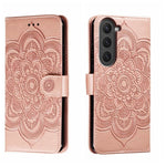 Custodia in pelle per telefono con motivo a goffratura Sun Mandala, For Samsung Galaxy A34 5G, For Samsung Galaxy A54 5G, For Samsung Galaxy S23 5G