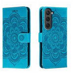Custodia in pelle per telefono con motivo a goffratura Sun Mandala, For Samsung Galaxy A34 5G, For Samsung Galaxy A54 5G, For Samsung Galaxy S23 5G