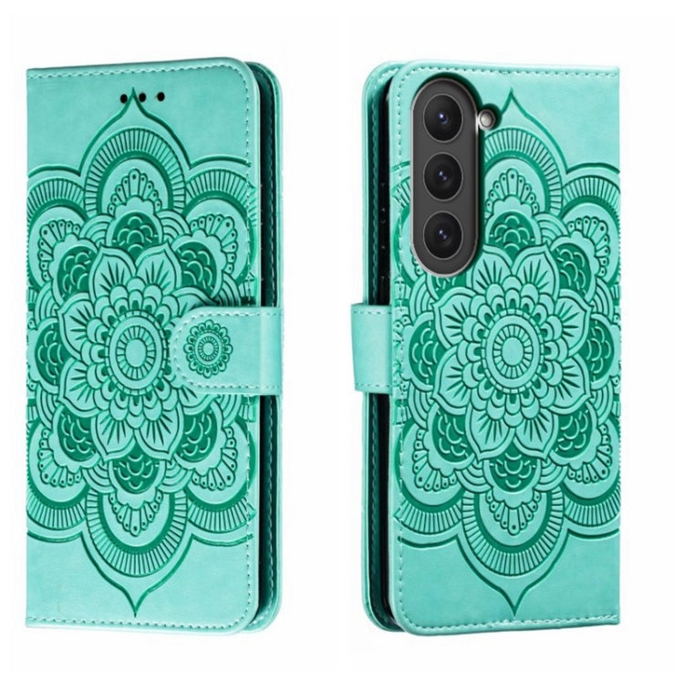 Custodia in pelle per telefono con motivo a goffratura Sun Mandala, For Samsung Galaxy A34 5G, For Samsung Galaxy A54 5G, For Samsung Galaxy S23 5G