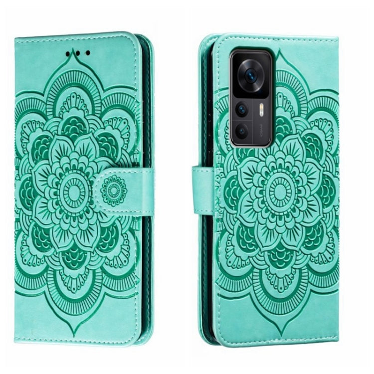 Custodia in pelle per telefono con motivo a goffratura Sun Mandala, For Xiaomi Redmi K50 Ultra, For Xiaomi Redmi K60, For Xiaomi Redmi Note 12 5G Global