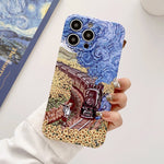 Custodia per PC lucida con pittura a olio con foro preciso, For iPhone 12 Pro, For iPhone 12 Pro Max, For iPhone 11, For iPhone 11 Pro Max