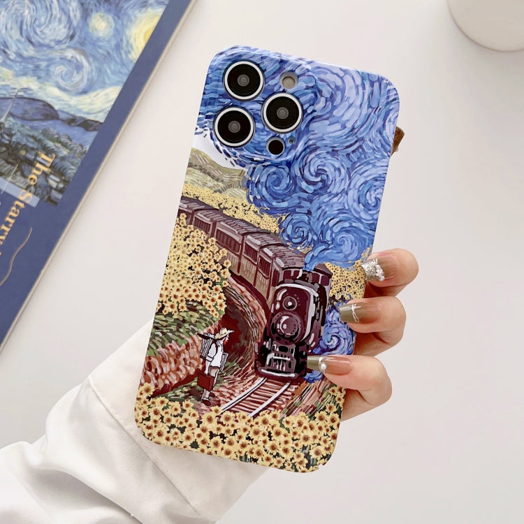 Custodia per PC lucida con pittura a olio con foro preciso, For iPhone 12 Pro, For iPhone 12 Pro Max, For iPhone 11, For iPhone 11 Pro Max