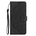 Custodia per cellulare in pelle flip goffrata con mandala, For Samsung Galaxy A24 4G, For Xiaomi Redmi 12C, For Xiaomi Redmi Note 12 4G Global, For Xiaomi Redmi Note 12 5G Global/Poco X5, For Xiaomi Redmi Note 12 Pro 5G/Poco X5 Pro