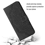 Custodia per cellulare in pelle flip goffrata con mandala, For Samsung Galaxy A24 4G, For Xiaomi Redmi 12C, For Xiaomi Redmi Note 12 4G Global, For Xiaomi Redmi Note 12 5G Global/Poco X5, For Xiaomi Redmi Note 12 Pro 5G/Poco X5 Pro