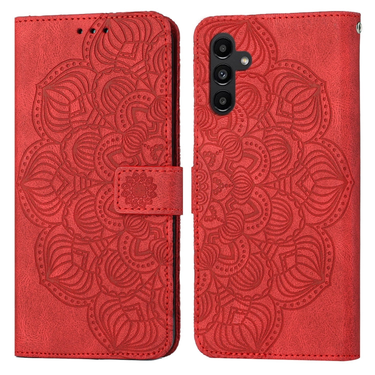 Custodia per cellulare in pelle flip goffrata con mandala, For Samsung Galaxy A24 4G, For Xiaomi Redmi 12C, For Xiaomi Redmi Note 12 4G Global, For Xiaomi Redmi Note 12 5G Global/Poco X5, For Xiaomi Redmi Note 12 Pro 5G/Poco X5 Pro