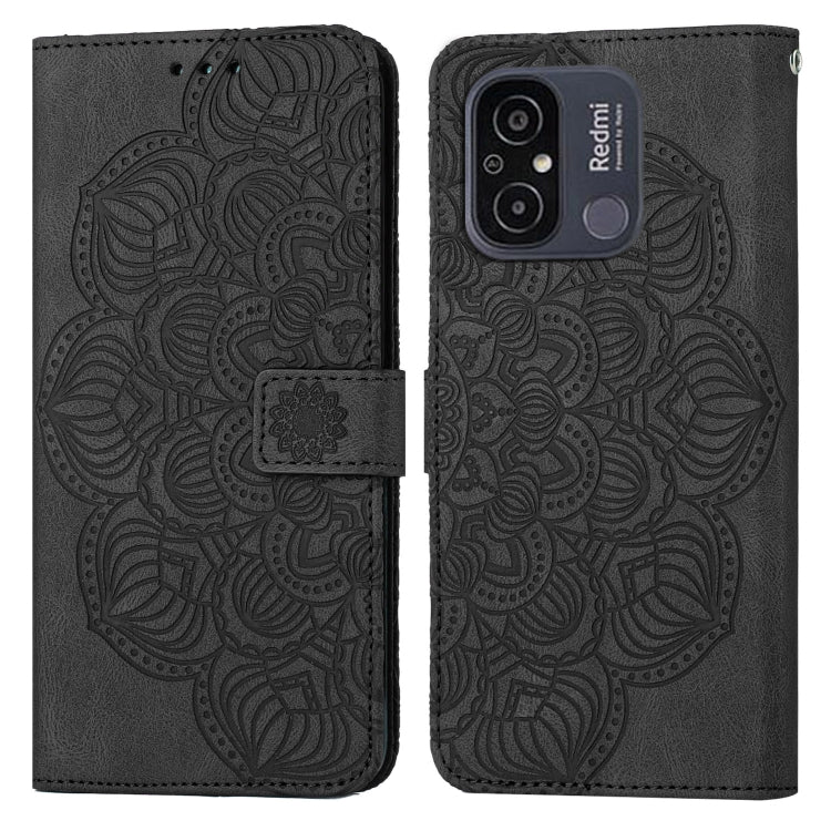 Custodia per cellulare in pelle flip goffrata con mandala, For Samsung Galaxy A24 4G, For Xiaomi Redmi 12C, For Xiaomi Redmi Note 12 4G Global, For Xiaomi Redmi Note 12 5G Global/Poco X5, For Xiaomi Redmi Note 12 Pro 5G/Poco X5 Pro