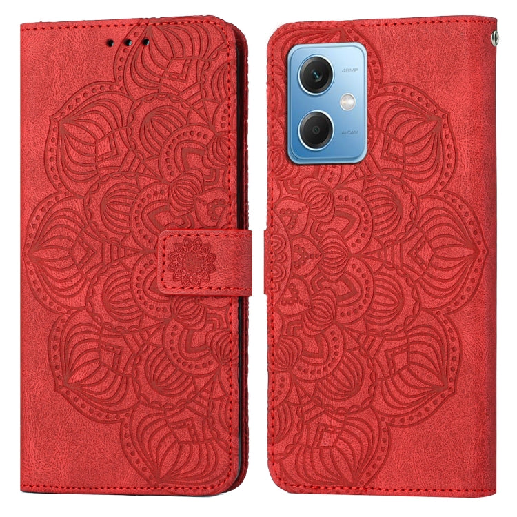 Custodia per cellulare in pelle flip goffrata con mandala, For Samsung Galaxy A24 4G, For Xiaomi Redmi 12C, For Xiaomi Redmi Note 12 4G Global, For Xiaomi Redmi Note 12 5G Global/Poco X5, For Xiaomi Redmi Note 12 Pro 5G/Poco X5 Pro