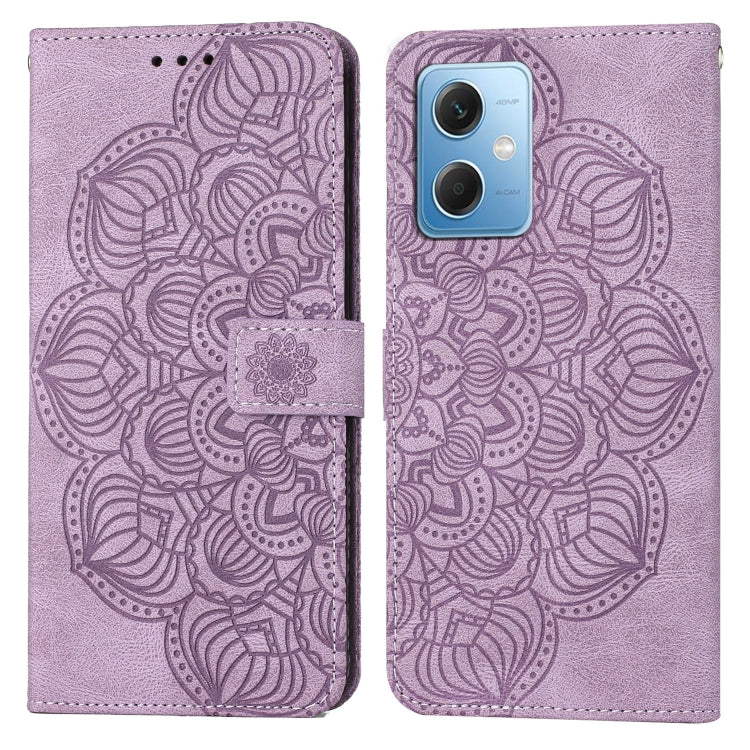 Custodia per cellulare in pelle flip goffrata con mandala, For Samsung Galaxy A24 4G, For Xiaomi Redmi 12C, For Xiaomi Redmi Note 12 4G Global, For Xiaomi Redmi Note 12 5G Global/Poco X5, For Xiaomi Redmi Note 12 Pro 5G/Poco X5 Pro