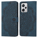 Custodia per cellulare in pelle flip goffrata con mandala, For Samsung Galaxy A24 4G, For Xiaomi Redmi 12C, For Xiaomi Redmi Note 12 4G Global, For Xiaomi Redmi Note 12 5G Global/Poco X5, For Xiaomi Redmi Note 12 Pro 5G/Poco X5 Pro