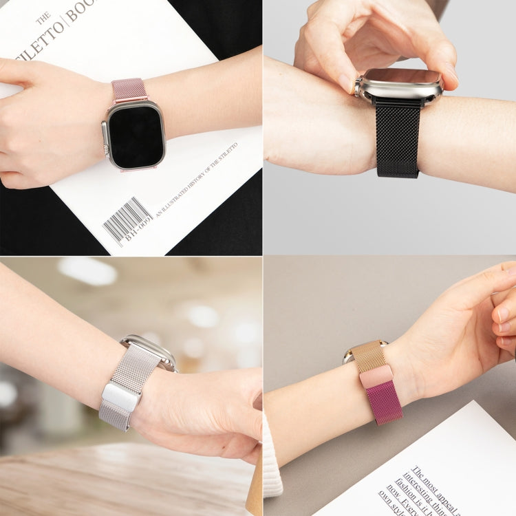 Cinturino metallo con fibbia pieghevole per Apple Watch