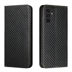 Custodia per telefono in pelle con vibrazione magnetica in fibra di carbonio, For Samsung Galaxy A24 4G, For Xiaomi Redmi 12C, For Xiaomi Redmi Note 12 4G Global, For Xiaomi Redmi Note 12 5G Global/Poco X5
