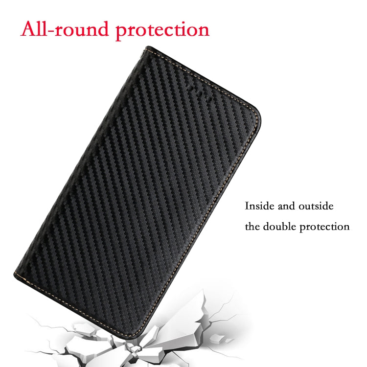 Custodia per telefono in pelle con vibrazione magnetica in fibra di carbonio, For Samsung Galaxy A24 4G, For Xiaomi Redmi 12C, For Xiaomi Redmi Note 12 4G Global, For Xiaomi Redmi Note 12 5G Global/Poco X5