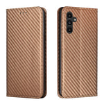 Custodia per telefono in pelle con vibrazione magnetica in fibra di carbonio, For Samsung Galaxy A24 4G, For Xiaomi Redmi 12C, For Xiaomi Redmi Note 12 4G Global, For Xiaomi Redmi Note 12 5G Global/Poco X5