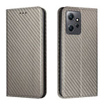Custodia per telefono in pelle con vibrazione magnetica in fibra di carbonio, For Samsung Galaxy A24 4G, For Xiaomi Redmi 12C, For Xiaomi Redmi Note 12 4G Global, For Xiaomi Redmi Note 12 5G Global/Poco X5
