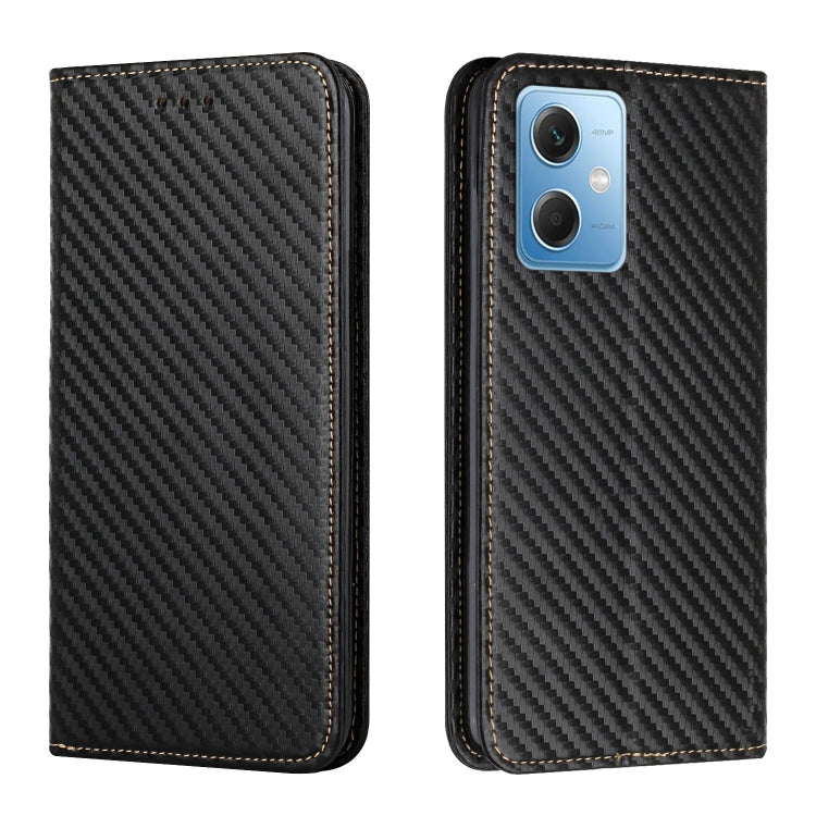 Custodia per telefono in pelle con vibrazione magnetica in fibra di carbonio, For Samsung Galaxy A24 4G, For Xiaomi Redmi 12C, For Xiaomi Redmi Note 12 4G Global, For Xiaomi Redmi Note 12 5G Global/Poco X5