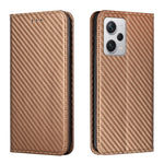 Custodia per telefono in pelle con vibrazione magnetica in fibra di carbonio, For Xiaomi Redmi Note 12 Pro 5G/Poco X5 Pro