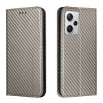 Custodia per telefono in pelle con vibrazione magnetica in fibra di carbonio, For Xiaomi Redmi Note 12 Pro 5G/Poco X5 Pro