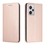 Custodia per telefono in pelle con vibrazione magnetica in fibra di carbonio, For Xiaomi Redmi Note 12 Pro 5G/Poco X5 Pro