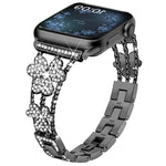 Cinturino per orologio con diamanti a 3 foglie di trifoglio, For Apple Watch Series 8&7 45mm, For Apple Watch Series 8&7 41mm