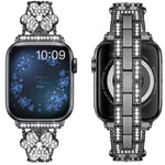 Cinturino per orologio con diamanti a 3 foglie di trifoglio, For Apple Watch Series 8&7 45mm, For Apple Watch Series 8&7 41mm