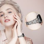 Cinturino per orologio con diamanti a 3 foglie di trifoglio, For Apple Watch Series 8&7 45mm, For Apple Watch Series 8&7 41mm