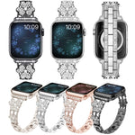 Cinturino per orologio con diamanti a 3 foglie di trifoglio, For Apple Watch Series 8&7 45mm, For Apple Watch Series 8&7 41mm