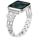 Cinturino per orologio con diamanti a 3 foglie di trifoglio, For Apple Watch Series 8&7 45mm, For Apple Watch Series 8&7 41mm