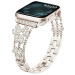 Cinturino per orologio con diamanti a 3 foglie di trifoglio, For Apple Watch Series 8&7 45mm, For Apple Watch Series 8&7 41mm