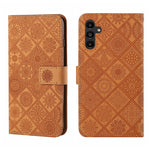 Custodia per cellulare in pelle con motivo goffrato stile etnico, For Samsung Galaxy A24 4G, For Xiaomi Redmi 12C, For Xiaomi Redmi Note 12 4G Global
