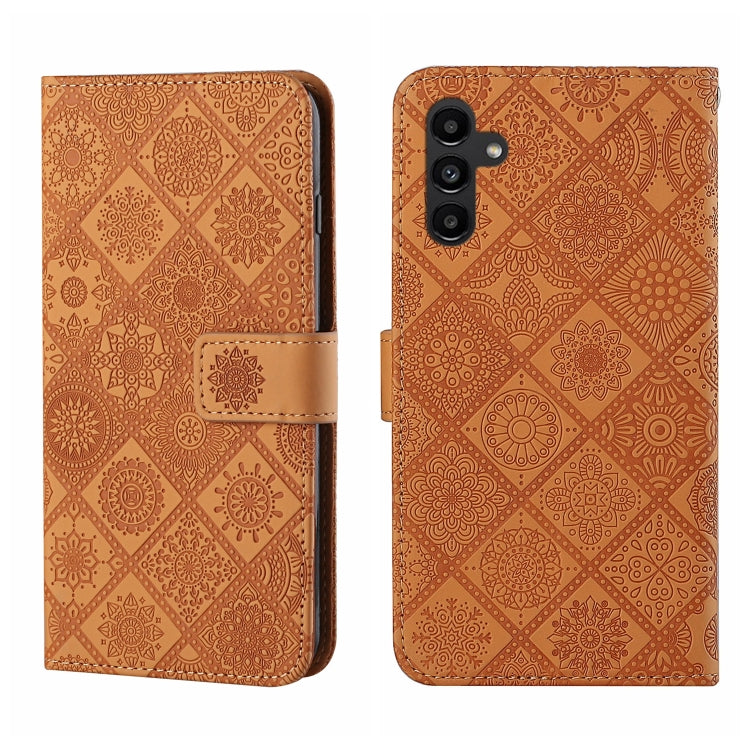 Custodia per cellulare in pelle con motivo goffrato stile etnico, For Samsung Galaxy A24 4G, For Xiaomi Redmi 12C, For Xiaomi Redmi Note 12 4G Global