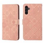 Custodia per cellulare in pelle con motivo goffrato stile etnico, For Samsung Galaxy A24 4G, For Xiaomi Redmi 12C, For Xiaomi Redmi Note 12 4G Global