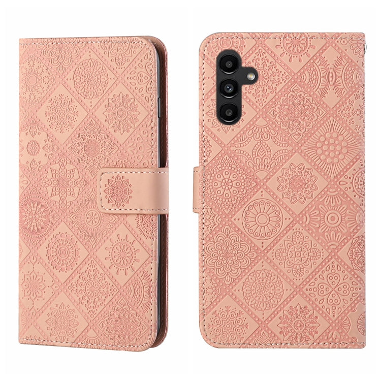 Custodia per cellulare in pelle con motivo goffrato stile etnico, For Samsung Galaxy A24 4G, For Xiaomi Redmi 12C, For Xiaomi Redmi Note 12 4G Global