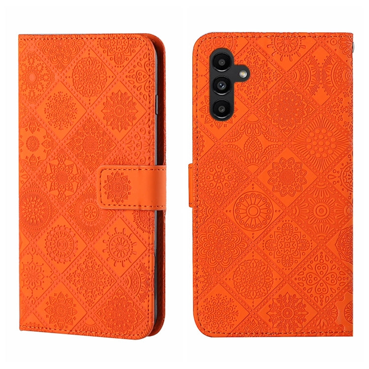 Custodia per cellulare in pelle con motivo goffrato stile etnico, For Samsung Galaxy A24 4G, For Xiaomi Redmi 12C, For Xiaomi Redmi Note 12 4G Global