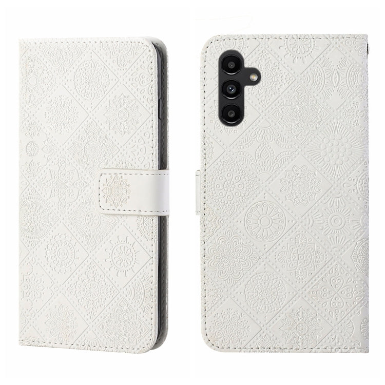 Custodia per cellulare in pelle con motivo goffrato stile etnico, For Samsung Galaxy A24 4G, For Xiaomi Redmi 12C, For Xiaomi Redmi Note 12 4G Global