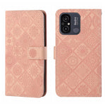 Custodia per cellulare in pelle con motivo goffrato stile etnico, For Samsung Galaxy A24 4G, For Xiaomi Redmi 12C, For Xiaomi Redmi Note 12 4G Global