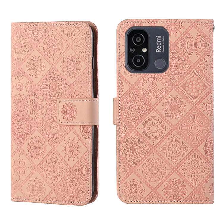 Custodia per cellulare in pelle con motivo goffrato stile etnico, For Samsung Galaxy A24 4G, For Xiaomi Redmi 12C, For Xiaomi Redmi Note 12 4G Global