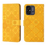 Custodia per cellulare in pelle con motivo goffrato stile etnico, For Samsung Galaxy A24 4G, For Xiaomi Redmi 12C, For Xiaomi Redmi Note 12 4G Global