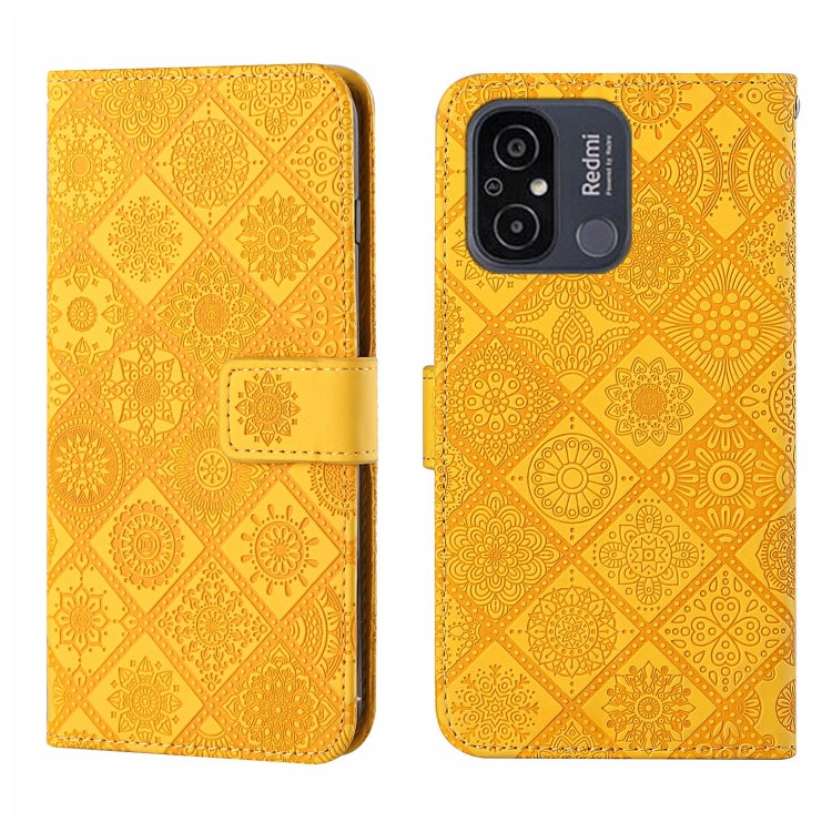 Custodia per cellulare in pelle con motivo goffrato stile etnico, For Samsung Galaxy A24 4G, For Xiaomi Redmi 12C, For Xiaomi Redmi Note 12 4G Global