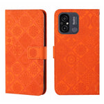 Custodia per cellulare in pelle con motivo goffrato stile etnico, For Samsung Galaxy A24 4G, For Xiaomi Redmi 12C, For Xiaomi Redmi Note 12 4G Global